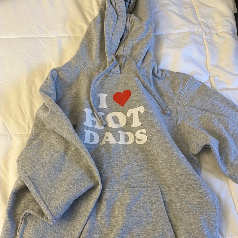 Gray Hoodie with Heart Graphic
